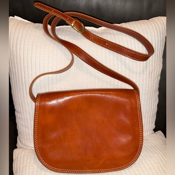 GENUINE LEATHER MADE IN ITALY CROSSBODY BAG - Picture 3 of 15